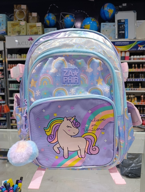 Mochila de 16" espalda con estampa de unicornio