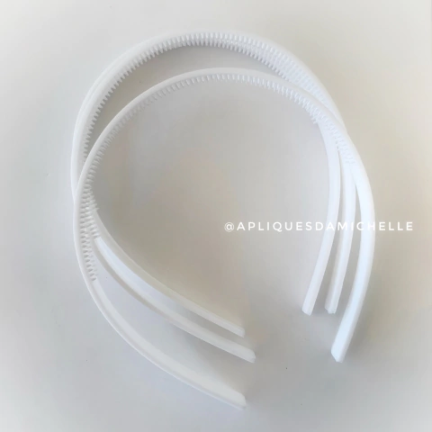 Tiara Dentinho Flexível Branca - 6 unidades