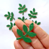 Galho Folhas Verde (4cm) - 10 unidades