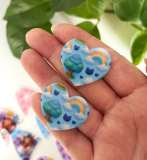 Aplique Acrilico 3cm | Casa Magica Azul - 2 unidades - comprar online