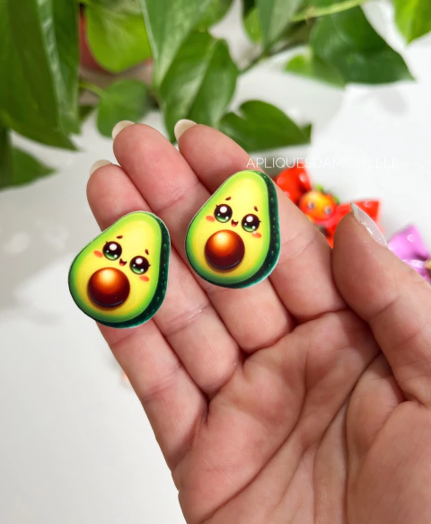 Aplique Acrilico 3cm | Abacate - 2unidades - comprar online