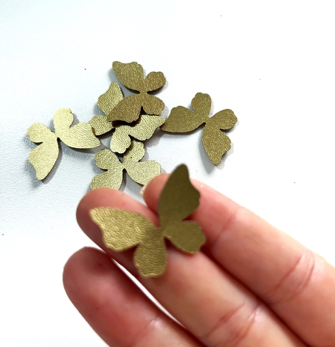 Mini Borboleta Dourada 2cm