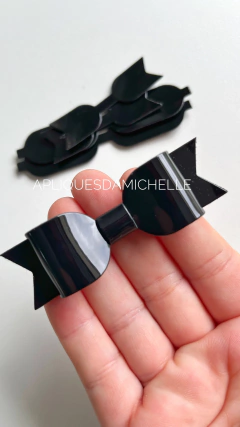 KIT LAÇO NINA VERNIZ MANCHADO- PRETO- 2 UNIDADES - comprar online