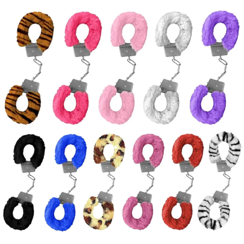 Algema de Metal Pelúcia Revestida Fur Love Cuffs Sexy
