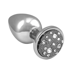 Plug P Metal Com Pedra Cravejada Em Strass Hard 6,5 x 2,5cm