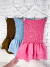 Vestido lastex - linho