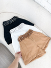 Short + cinto boho - alfaiataria - comprar online