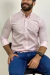 Camisa Social Ralph Lauren Xadrez Espaçado Rosa Pony Rosa