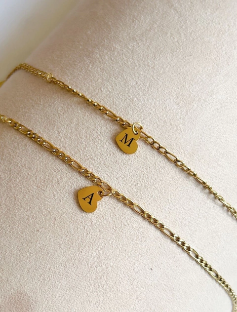 Dúo de Pulseras Con Corazón Personalizado - comprar en línea