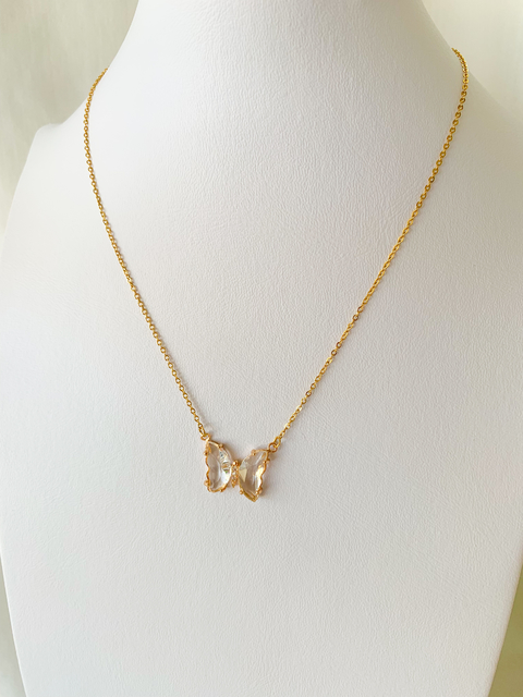 Collar Mariposa (Blanco)