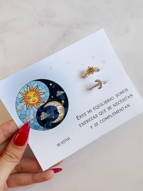 Dúo de anillos sol y luna