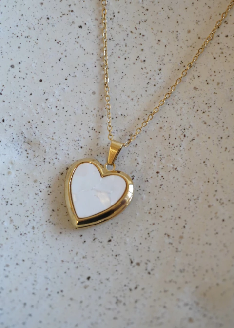 Relicario Corazón Blanco