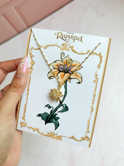 Collar Giratorio Flor Dorada Rapunzel