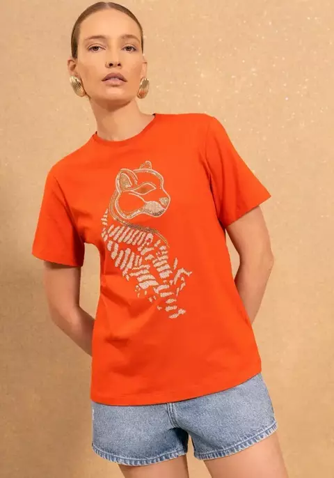 T-Shirt Malha Prime Laranja Paixão Lez a Lez - comprar online