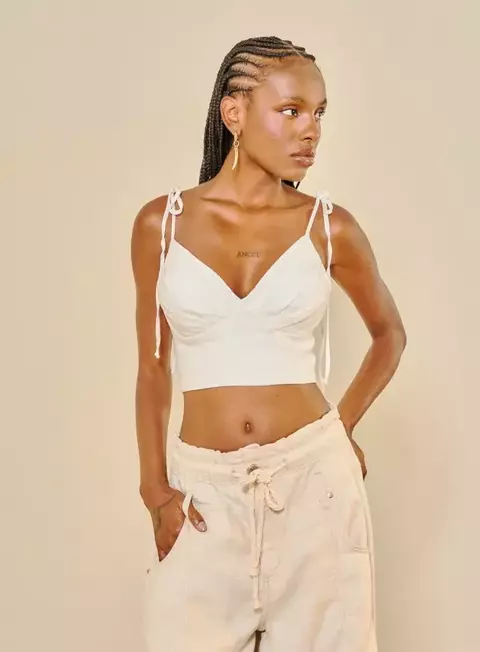 Top Linho Off Shell Open - comprar online