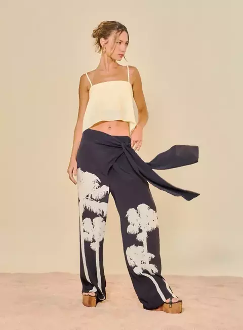 Calça Feminina Pantalona Pareô Estampada Open - comprar online