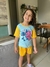 Pijama stitch Azul/Amarelo - Menina Flor Kids - Moda infantil Para Meninas 