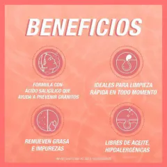 TOALLITAS LIMPIADORAS NEUTROGENA OIL FREE ÁCIDO SALICÍLICO 25 PZS en internet