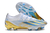 Chuteira Adidas X Crazyfast Messi.1 FG Campo - Branca, Dourada e Azul