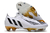 Chuteira Adidas Predator Edge.1 Low FG Campo - Branca e Dourada