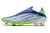 Chuteira Adidas X Speedflow+ FG Campo - Azul, Branca e Verde - Tiger Sports | Garra em cada detalhe!