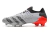 Chuteira Adidas Predator Freak.1 Low FG Campo - Branca, Cinza e Vermelha - loja online