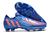 Chuteira Adidas Predator Edge.1 Low FG Campo - Azul e Vermelho
