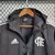 Jaqueta Corta Vento Flamengo 22/23 Adidas - Preta e Branca - Tiger Sports | A Loja dos Torcedores e Amantes do Futebol!