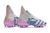 Chuteira Adidas Predator Freak+ FG Campo - Cinza, Rosa e Azul