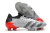 Chuteira Adidas Predator Freak.1 Low FG Campo - Branca, Cinza e Vermelha