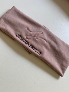 Turbante com velcro (rosa da foto esgotado) na internet
