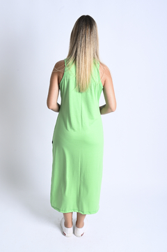 Vestido Cavado Midi Barra Reta - comprar online