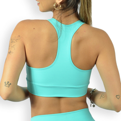 Top Fitness de Poliamida Suplex Feminino Costas Nadador Sem Bojo - comprar online