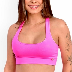 Top Fitness de Poliamida Suplex Feminino Costas Nadador Sem Bojo