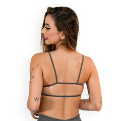Top Sem Costas Com Bojo Removível Fitness Feminino Alça Fina