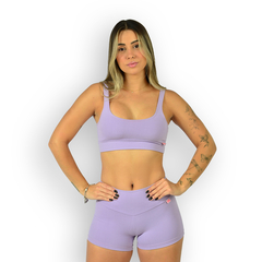 Imagem do Conjunto de Academia Feminino Poliamida Suplex Short e Top Alça