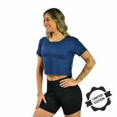 Blusa Cropped Viscolycra Fitness Feminina Edição Limitada - loja online