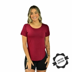 Blusa Viscolycra Manga Curta Gola Redonda Feminina Edição Limitada