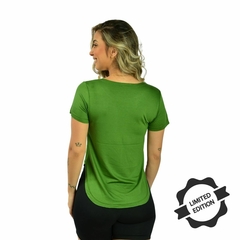 Blusa Viscolycra Manga Curta Gola Redonda Feminina Edição Limitada - loja online
