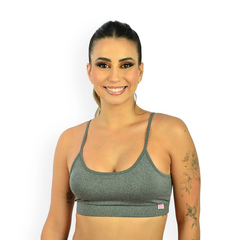 Top Fitness Feminino Alça Fina Com Bojo Removível - loja online