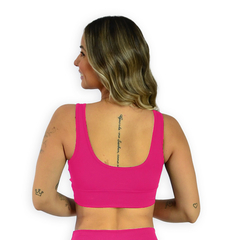 Imagem do Top Fitness Feminino De Alta Sustentação Com Bojo Removível E Cós Anatômico