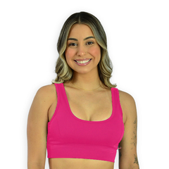 Top Fitness Feminino De Alta Sustentação Com Bojo Removível E Cós Anatômico - loja online