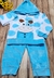 Conjunto Moleton Divertido com Capuz e Calça Soft - Azul e Branco - Tam G na internet