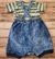 Conjunto Jardineira Jeans Dino e Body Manga Curta - Upi Uli - Amorane Store | Moda Infantil