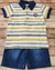 Conjunto Camisa Polo e Short Jeans - Look Festa - Anjos Baby