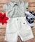 Conjunto Body com Shorts Linho - Anjos Baby