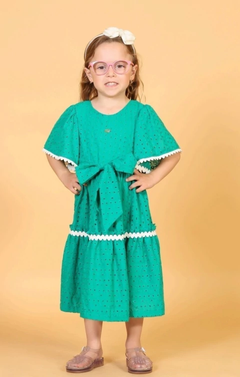 Vestido Laise Verde com Sianinha
