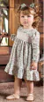 Vestido Manga Longa Malha Flores - Anjos Baby - comprar online