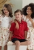 Conjunto Polo Vermelho e Shorts Sarja Marinho - Muvile - comprar online