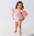 Boia Colete Estampada Feminino - Polvo / Pink - Pimpolho - +3 anos